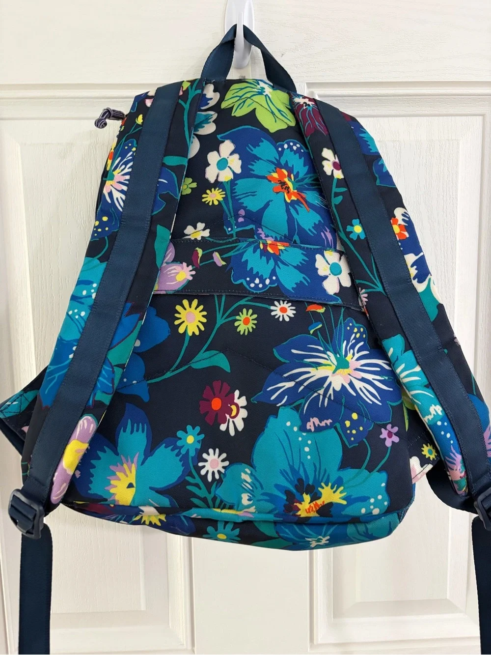 Vera Bradley Navy FloralBackpack with Teal & Lime Accents